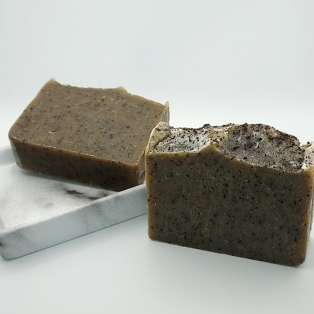 Peppermint coffee soap