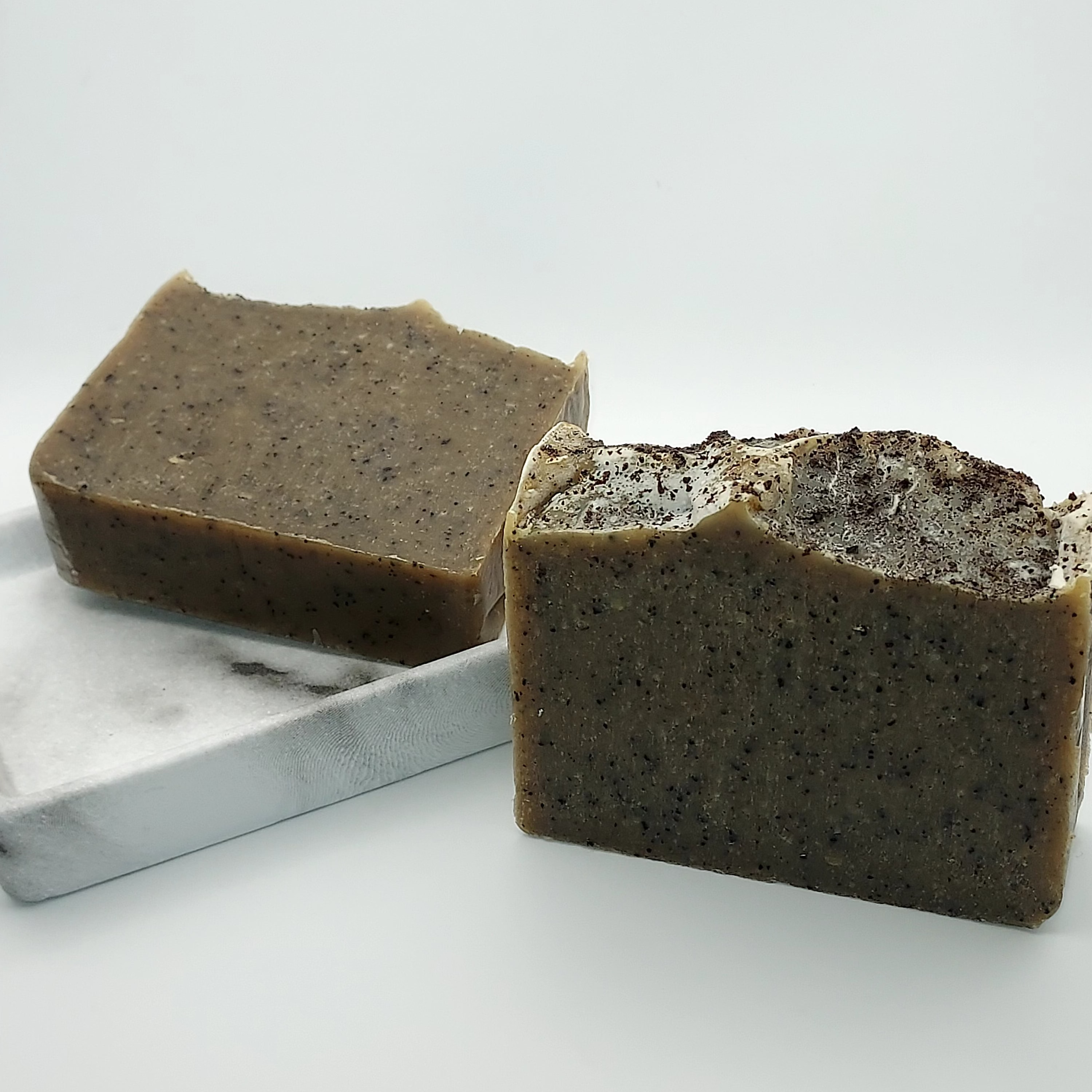 Peppermint coffee soap