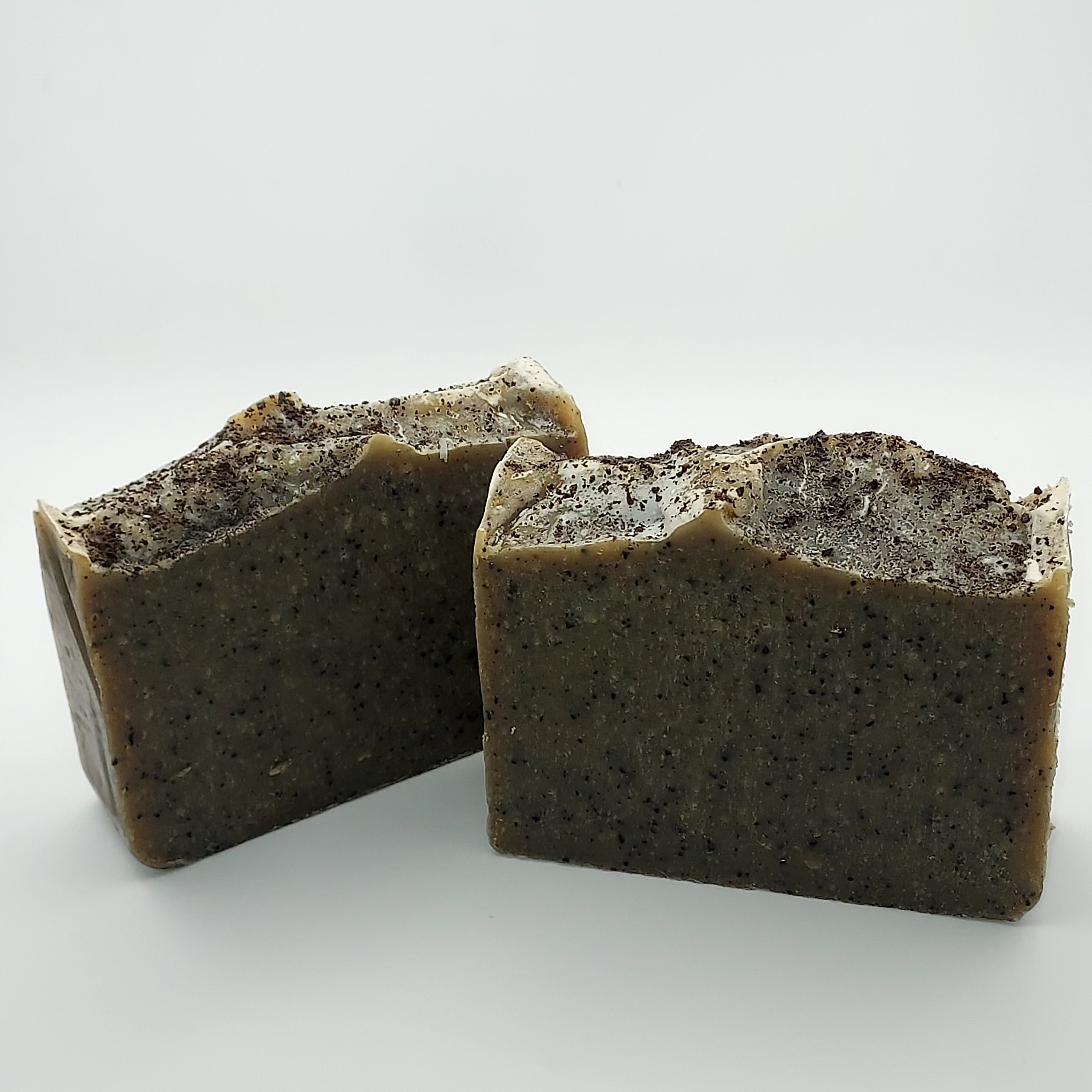 Peppermint coffee soap